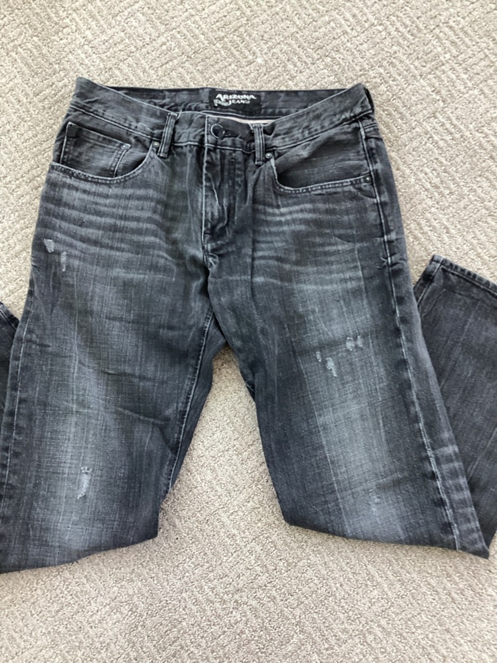 Men's Arizona Black Washed Slim straight Jeans